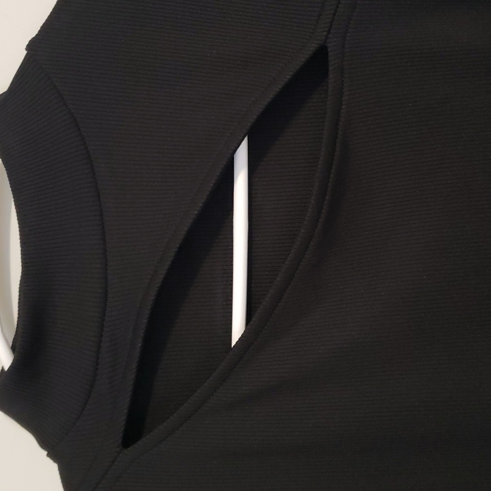 Carmen Marc Valvo black long sleeve shirt - Picture 2 of 16